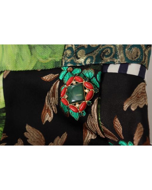 Dolce & Gabbana Black Multicolor Patchwork A