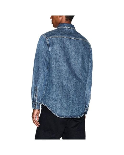 ARMANI EXCHANGE Blue Denim Shirt for men