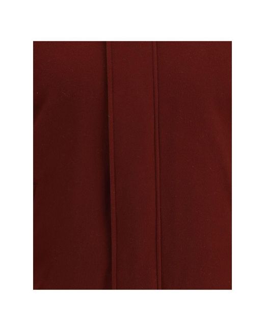 Brunello Cucinelli Red Wool Flannel Down Jacket for men