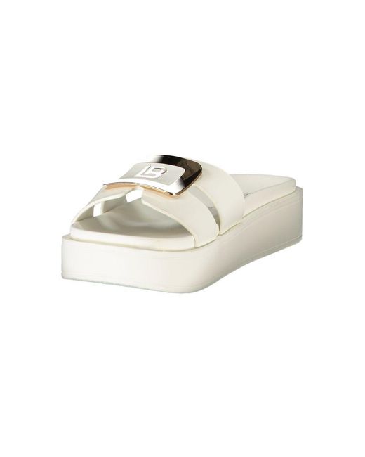Laura Biagiotti White Bianco Polyurethane S Sandal