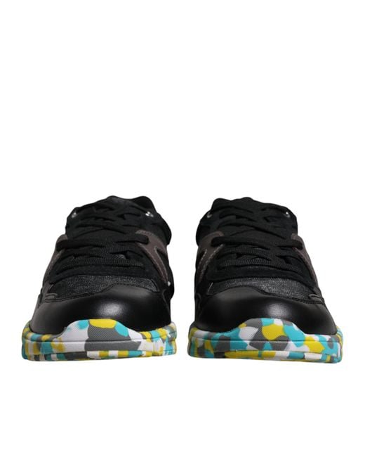 Dolce & Gabbana Green Polyester Low Top Sneakers Shoes for men