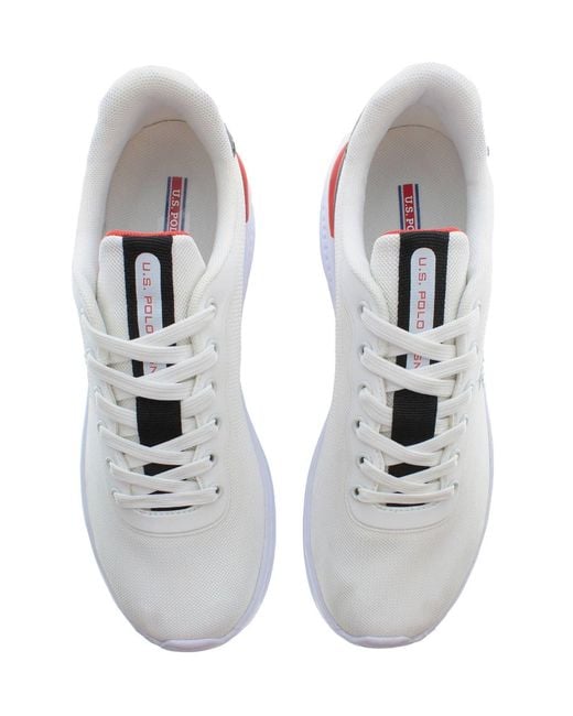 U.S. POLO ASSN. White Polyester Sneaker for men
