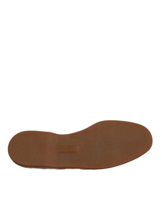 Dolce & Gabbana Black Stripes Slip On Espadrille Shoes for men