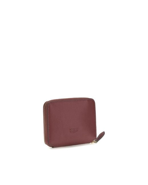Pinko Purple Multicolor Calf Leather Bos Taurus Wallet