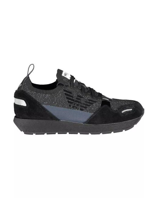 Emporio Armani Black Polyester Sneaker