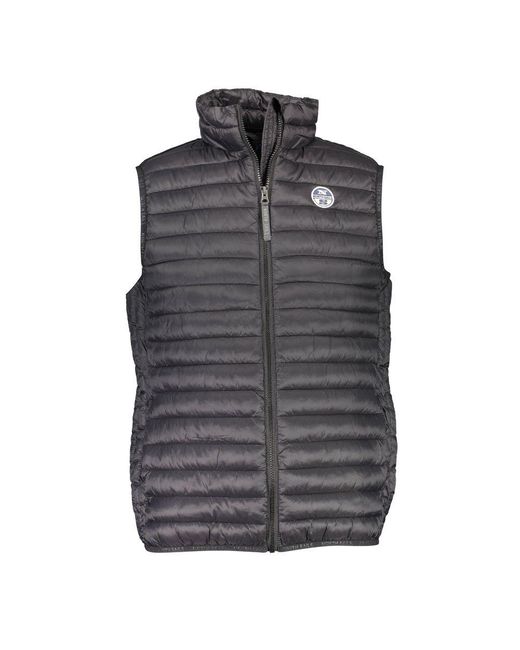 North Sails Gray Black Polyamide Jacket for men