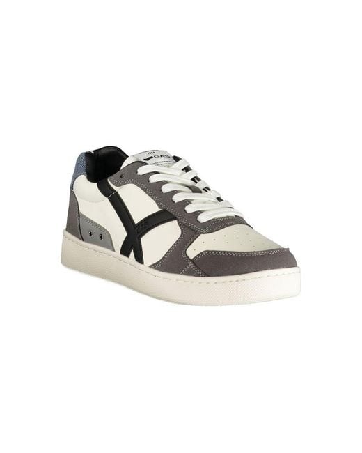 Gas White Polyester Sneaker for men