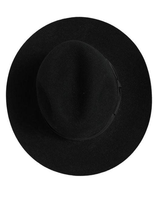 Dolce & Gabbana Men Black Classic Wide Brim Fedora Capello Hat