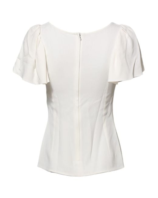 Dolce & Gabbana White Round Neck Short Sleeves Blouse Top for men