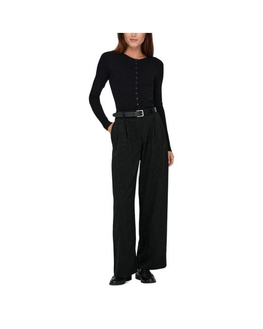 ONLY Black Recycled Polyester Casual Pants