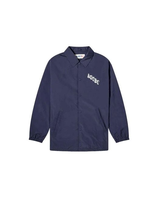 Autry Blue Polyester Shell Jacket for men