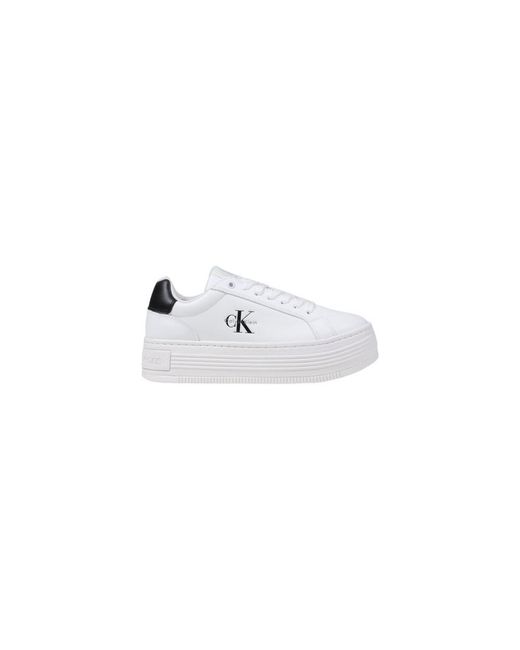 Calvin Klein White Leather Low Top Sneakers