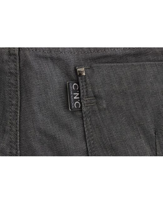 CoSTUME NATIONAL Cotton Blend Slim Fit Jeans Gray Sig30113