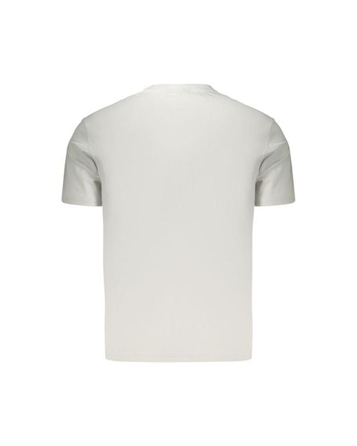 Napapijri White Gray Cotton T for men