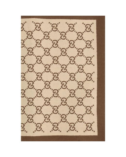 Gucci Natural Beige Wool Oves Aries Scarf