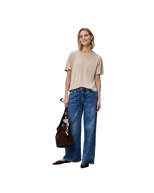 Street One Blue Beige Viscose T