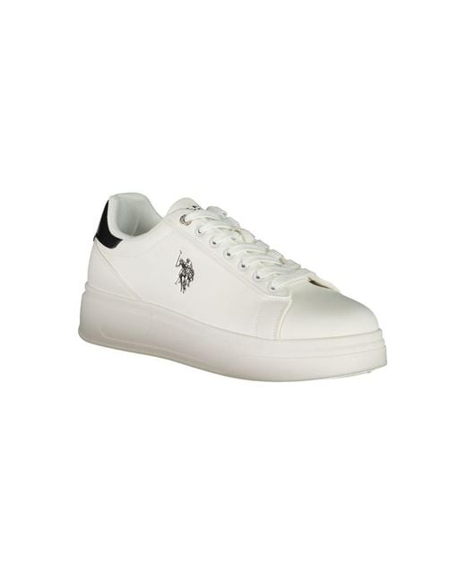 U.S. POLO ASSN. White Bianco Polyester Uomo Sneaker for men