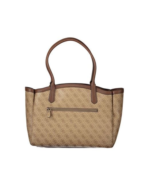 Guess Brown Beige Polyurethane S Bag