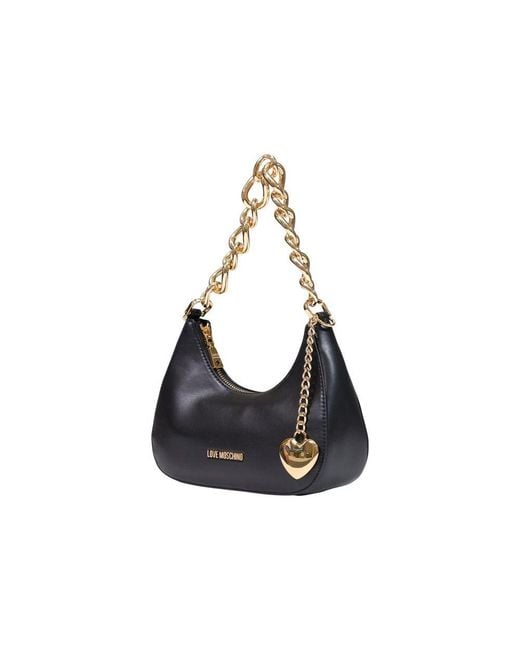 Love Moschino Blue Black Polyester Handbag