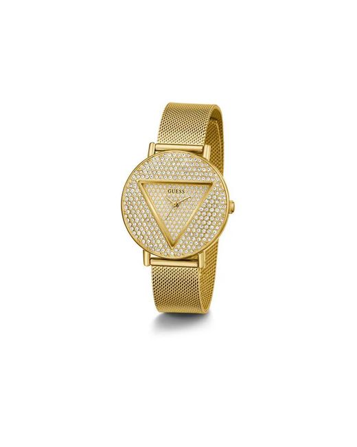 Guess Metallic Gold Stainless Steel Dress Watch