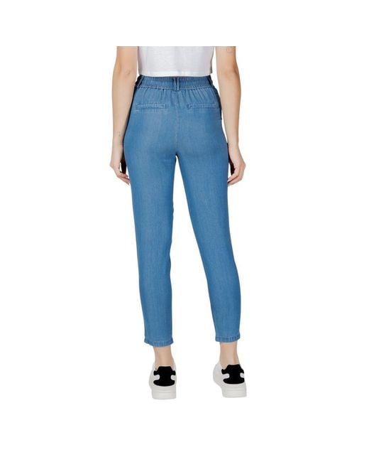 ONLY Blue Lyocell Casual Pants