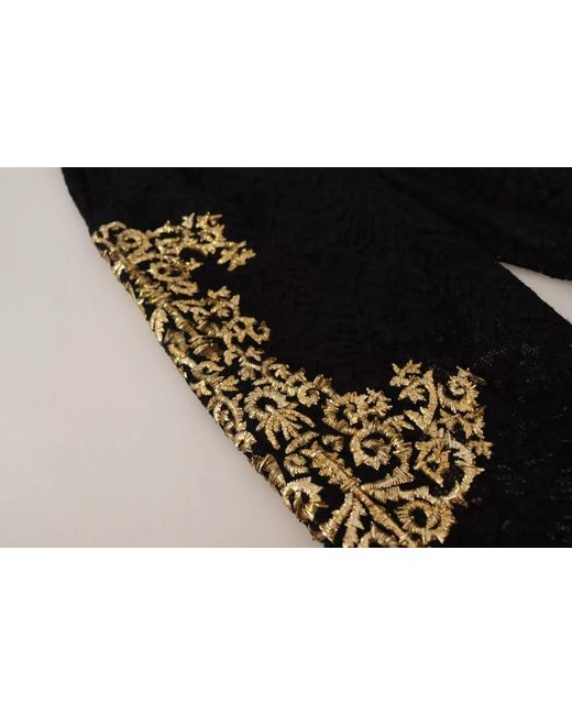 Dolce & Gabbana Black Elegant Knee Length Designer Shorts