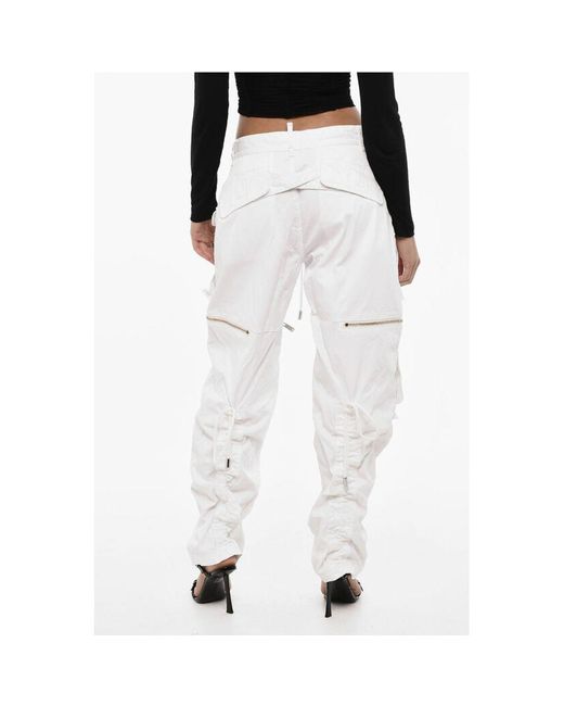 DSquared² Black Regular Waist Loose Fit Cargo Pants