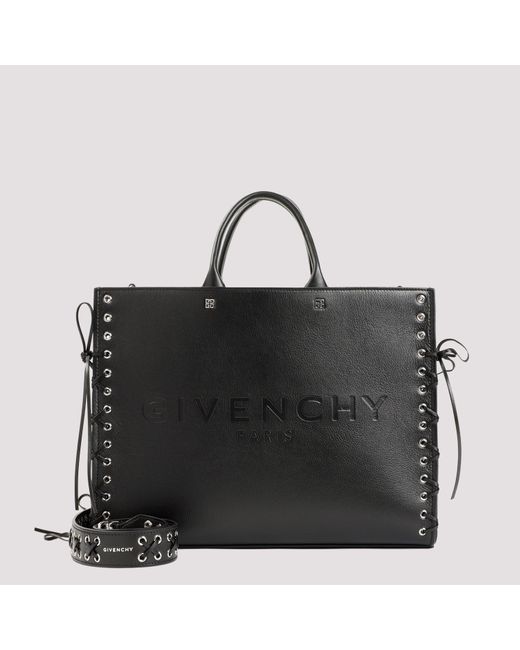 Givenchy Black Medium Calf Leather Tote Bag