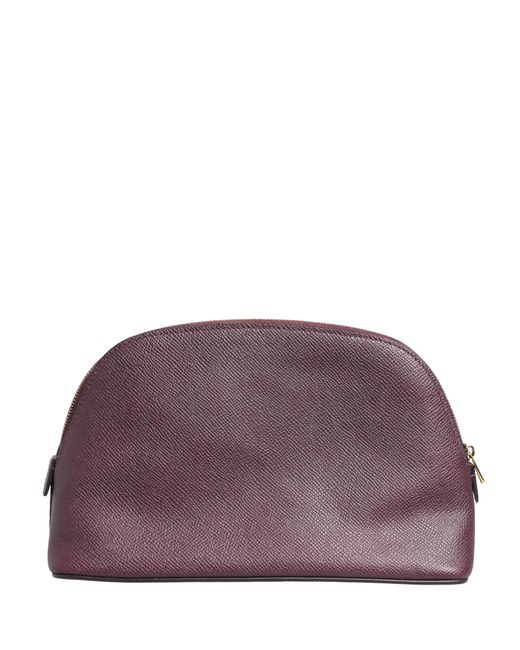 Dolce & Gabbana Purple Dark Leather Dg Logo Zip Around Hand Purse Wallet