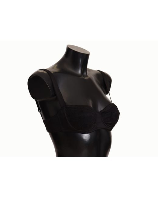 Dolce & Gabbana Black Sultry Silk Balconette Bra