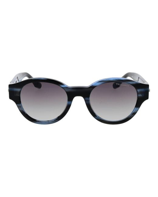 Trussardi Blue Acetate Sunglasses for men