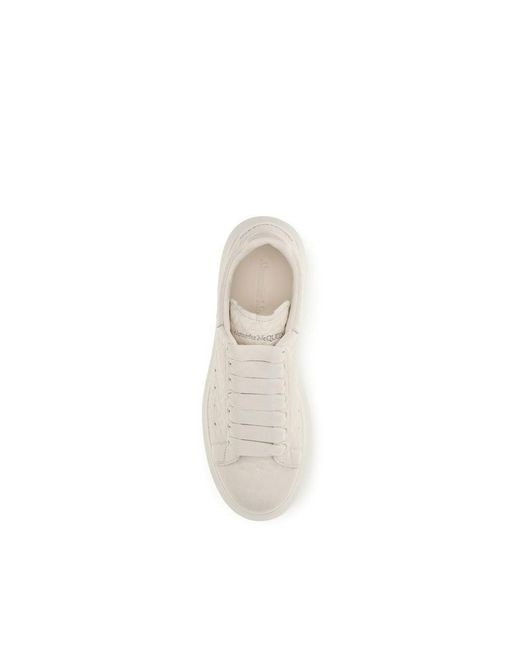 McQueen Natural White Calf Leather Bos Taurus Chunky Sneakers