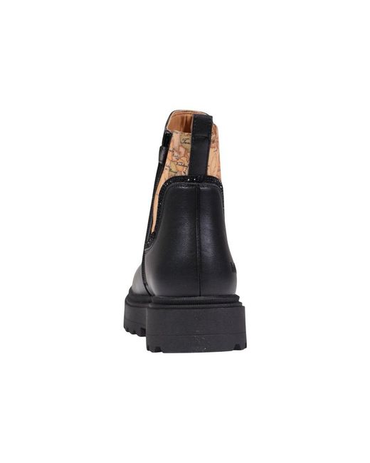 Alviero Martini 1A Classe Blue Black Polyethylene Ankle Boots