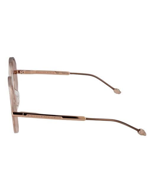 Philipp Plein Metallic Pink Cellulose Acetate Glasses (frames) for men
