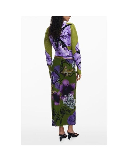 Desigual Green Polyester Skirt