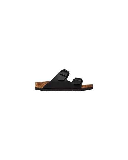 Birkenstock Black Synthetic Flat Sandals for men