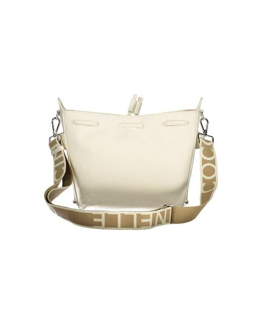 Coccinelle Natural Bianco Leather Handbag