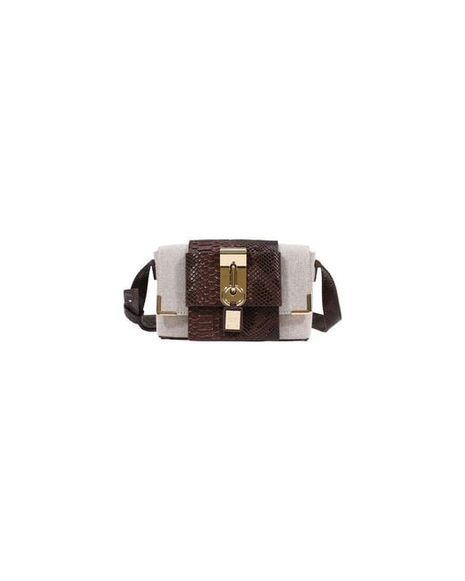 Replay Brown Beige Polyester Handbag