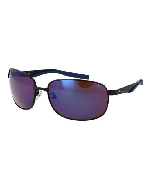 Fila Blue Stainless Steel Sunglasses for men