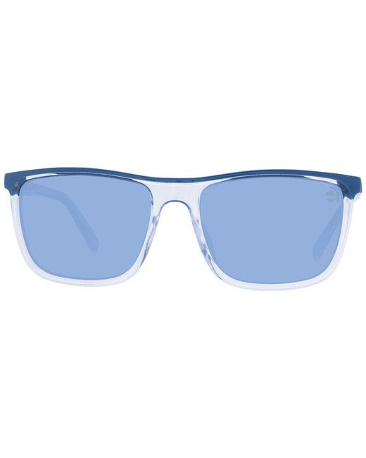Timberland Blue White Plastic Sunglasses for men