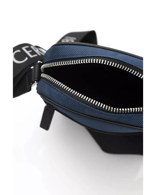 Cerruti 1881 Blue Elegant Nylon-Leather Messenger Bag for men