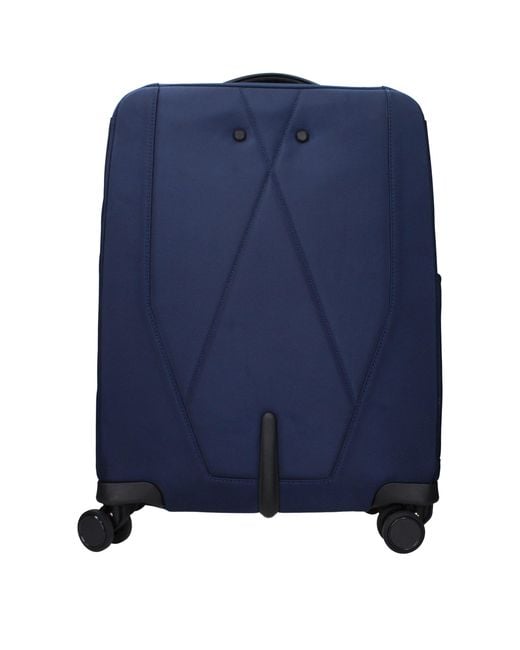 Piquadro Blue Fabric Luggage And Travel for men