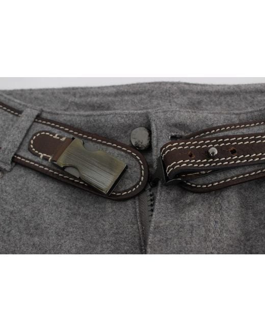 Ermanno Scervino Gray Chic Casual Cotton Pants