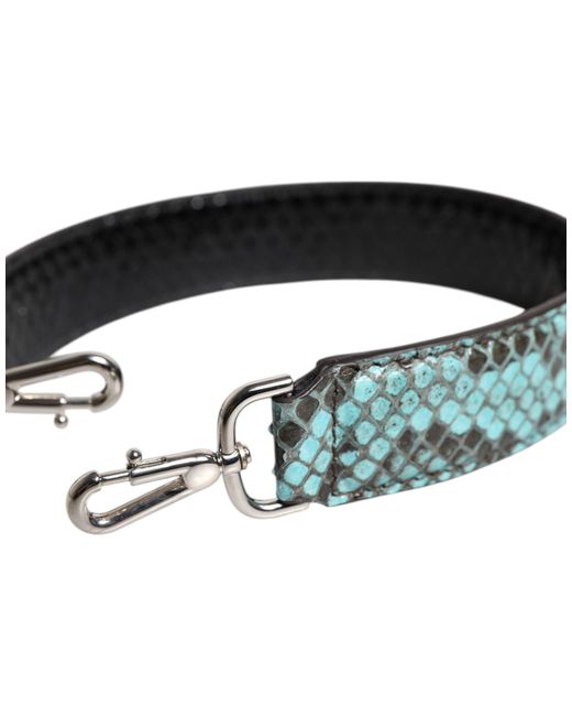 Dolce & Gabbana Black Blue Exotic Leather Bag Shoulder Strap for men