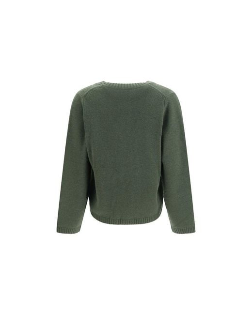 Allude Green Cashmere Sweater