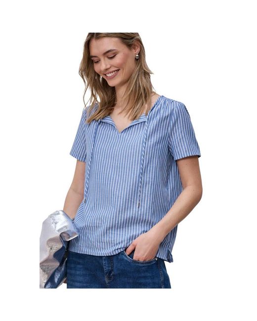 Street One Blue Cotton Blouse
