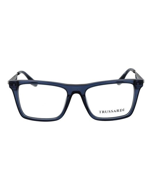 Trussardi Blue Acetate Glasses (frames) for men