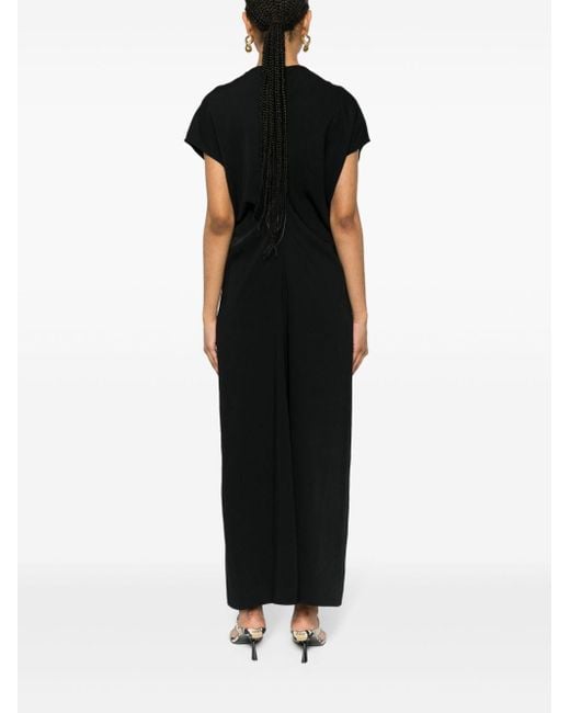 P.A.R.O.S.H. White Ruched Cady Midi Dress