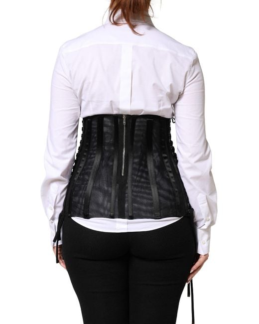 Dolce & Gabbana White Black Lace
