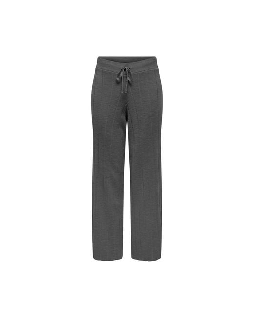 ONLY Gray Acrylic Jeans & Pant